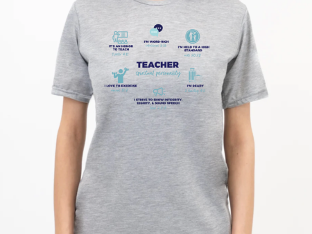 TEACHER DEFINED women s grey t-shirt Cheap