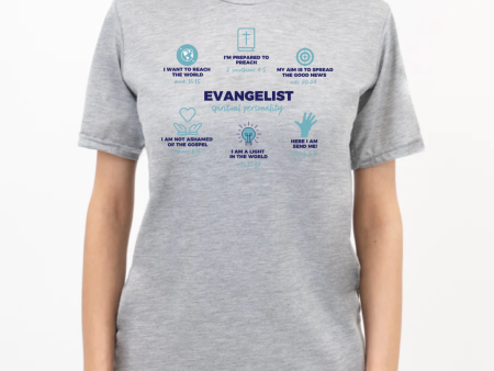 EVANGELIST DEFINED women s grey t-shirt Fashion