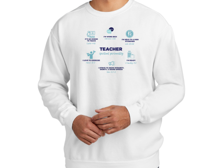 TEACHER DEFINED luxury white sweatshirt Hot on Sale