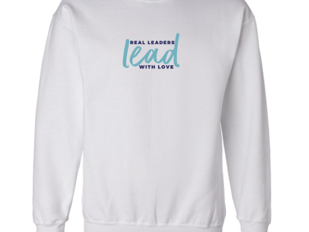 LEAD WITH LOVE white sweatshirt Fashion