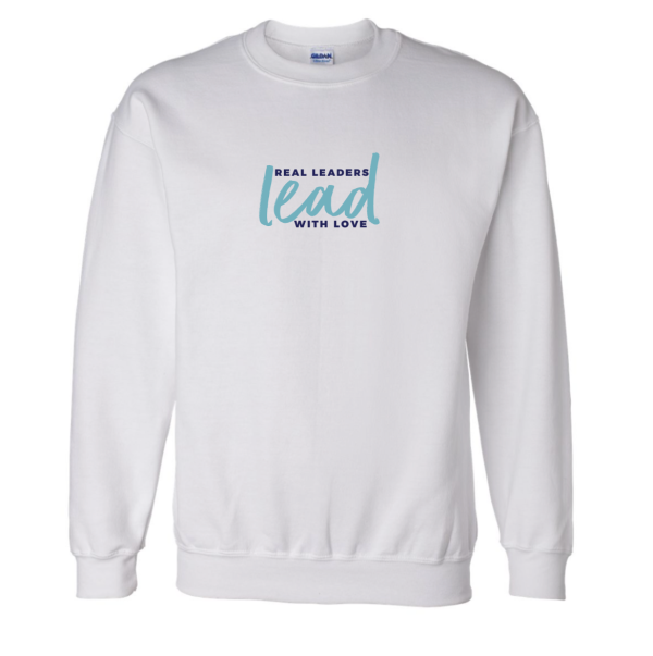 LEAD WITH LOVE white sweatshirt Fashion