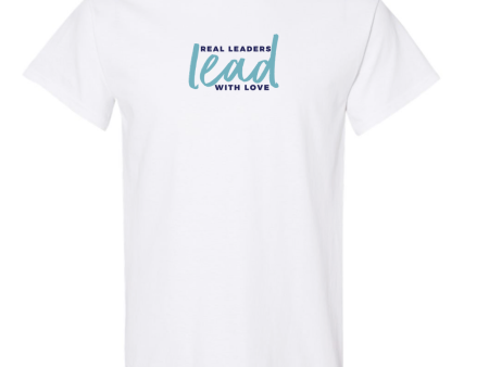 LEAD WITH LOVE white t-shirt Supply