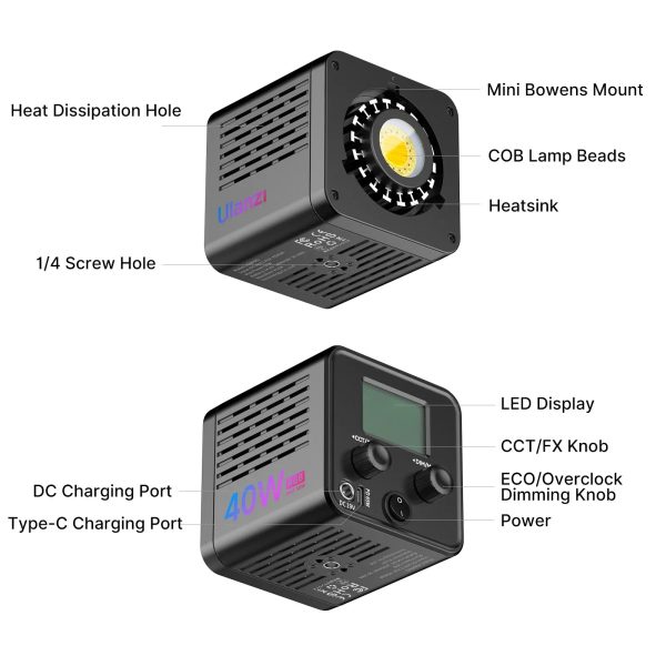 Ulanzi L024 40W RGB Portable LED Video Light Cheap