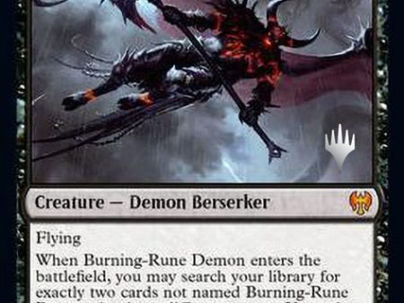 Burning-Rune Demon (Promo Pack) [Kaldheim Promos] Online Sale