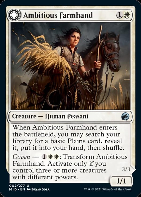 Ambitious Farmhand    Seasoned Cathar [Innistrad: Midnight Hunt] on Sale