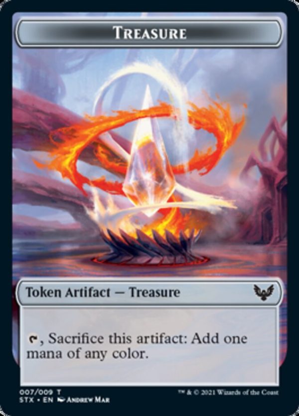 Construct (022)    Treasure Double-Sided Token [Commander 2021 Tokens] Discount