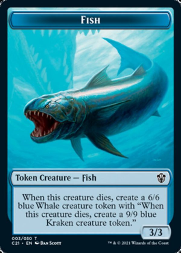 Beast (010)    Fish Double-Sided Token [Commander 2021 Tokens] Sale