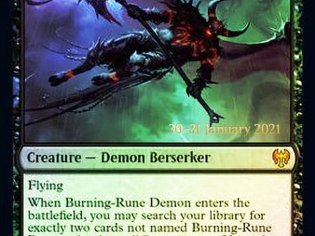 Burning-Rune Demon [Kaldheim Prerelease Promos] Online Hot Sale