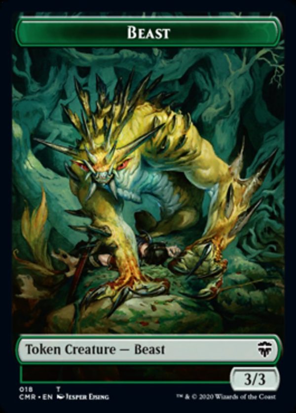 Beast (18)    Beast (19) Double-Sided Token [Commander Legends Tokens] Supply