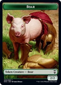 Boar    Spirit Double-Sided Token [Kaldheim Commander Tokens] For Cheap