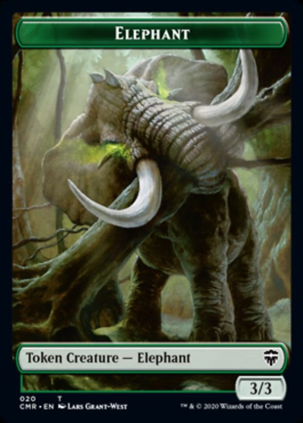 Beast (19)    Elephant Double-Sided Token [Commander Legends Tokens] Cheap