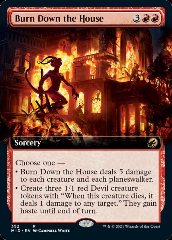 Burn Down the House (Extended Art) [Innistrad: Midnight Hunt] For Sale